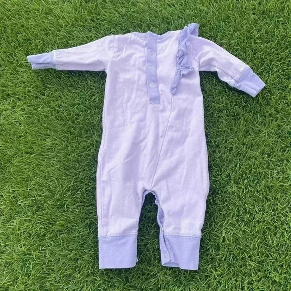 Monica and Andy One Piece Ruffle Purple 0-3 months - Picture 3 of 3